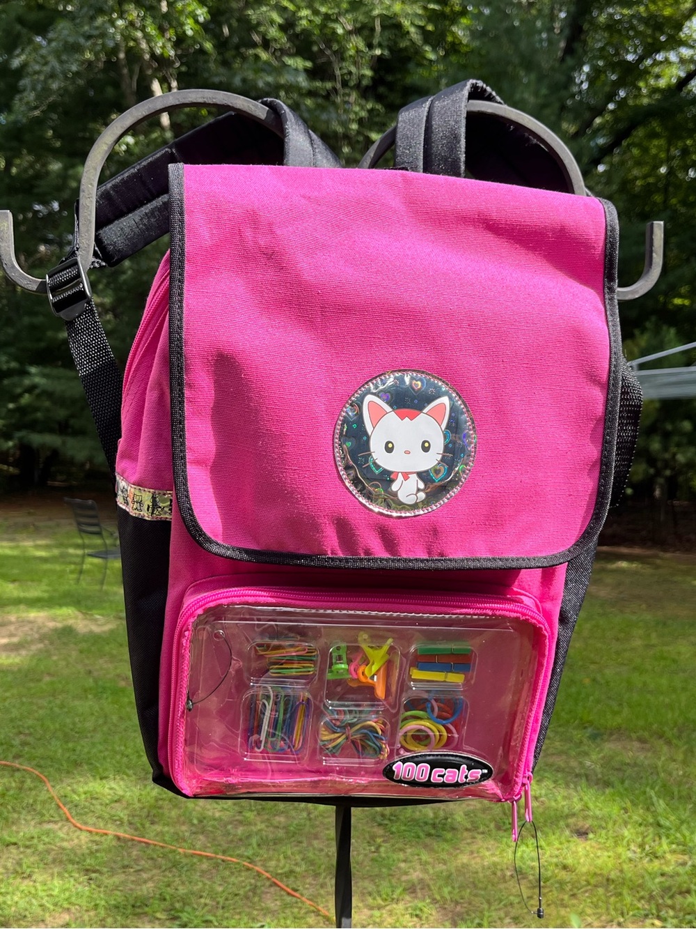 2000 Sanrio 100 Cats Pink Backpack NWT Kawaii Whimsy Kidcore Back To School